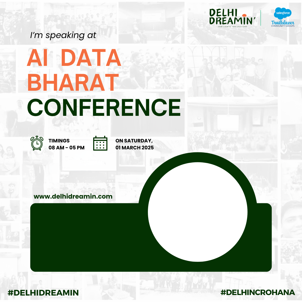 Delhi Dreamin speaker badge background